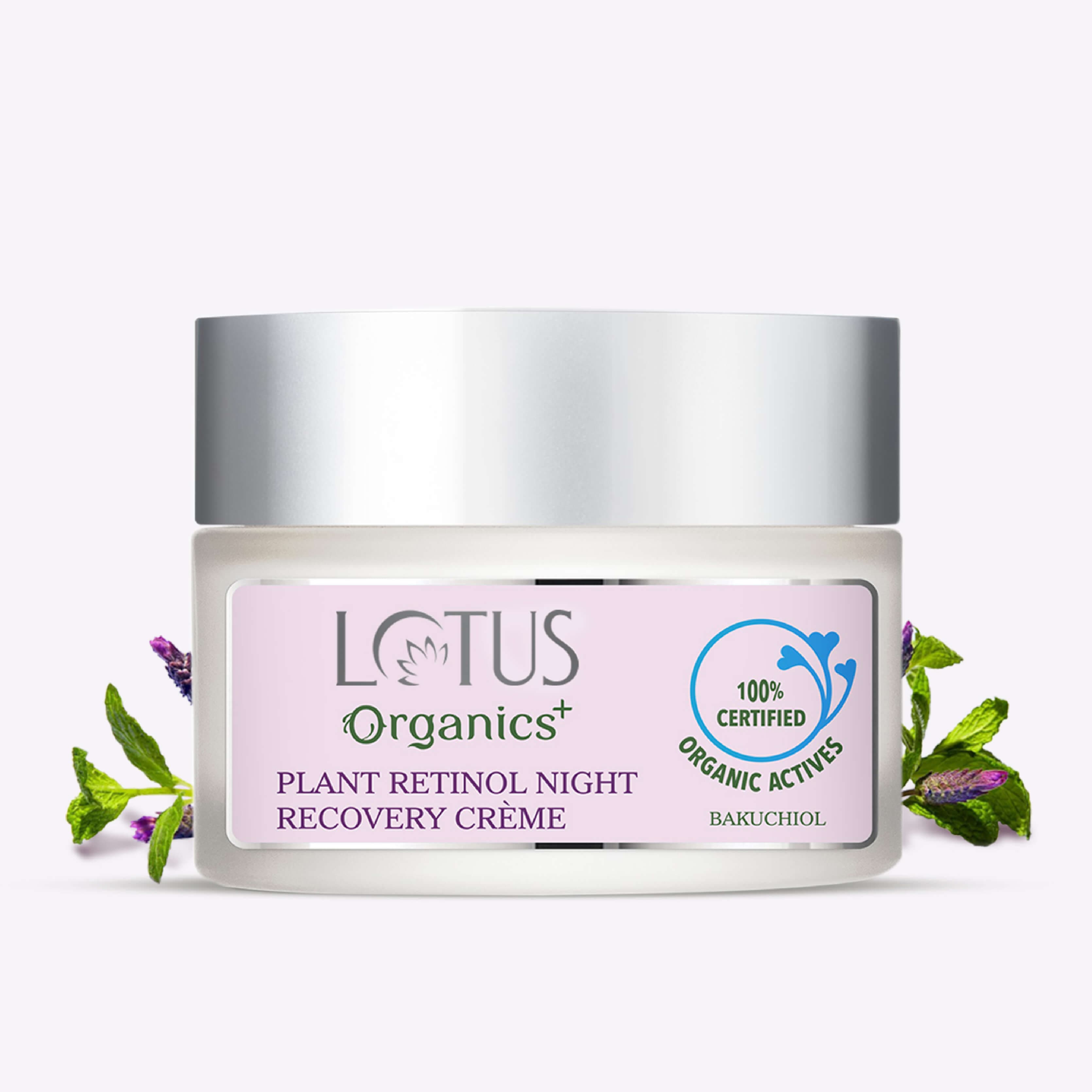 Bakuchiol Plant Retinol Night Recovery Crème | lotus-organics.com ...