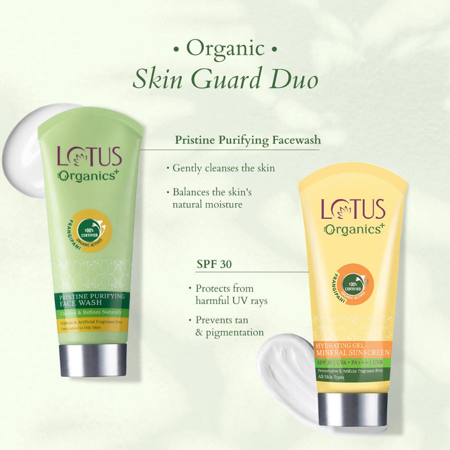 Hydrating Gel Mineral Sunscreen SPF 30 and free Facewash Lotus Organics