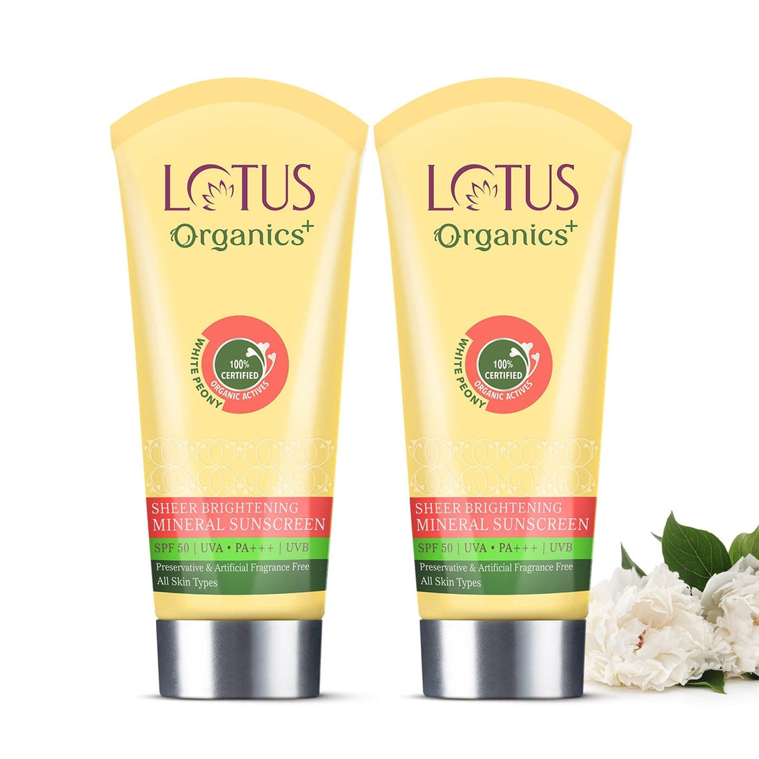 Lotus Organics+ Mineral Sunscreen: SPF 50 + SPF 50 - Lotus Organics